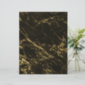 ブラックグラニットマーブル金ゴールド静脈2スクラップブック紙 (スタンド正面)