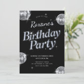 ブラックグラマー・ディスコ誕生日パーティー 招待状 (スタンド正面)