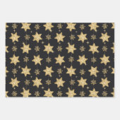 ブラックグラムグリッタートリオ ラッピングペーパーシート (正面)