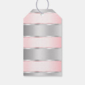 ブラックグラムシルバー赤面ピンクリボン誕生日 ギフトタグ (裏面)