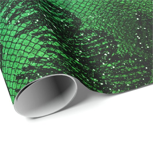 ブラックグラムフローラレーストロピカルグリーン水中競技 ラッピングペーパー (ロールコーナー)