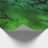 ブラックグラムマーブルプリント抽象芸術トロピカルメタル ラッピングペーパー (角)