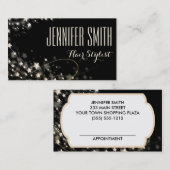 ブラックグラモールヘアドレッサーサロンアポイントメント 予約カード (正面/裏面)