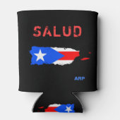 *~*ブラックグランジのSALUDプエルトリコ国旗 缶クーラー (裏面)
