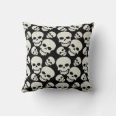 ブラックグランジスカルデザイン クッション (裏面)