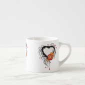 ブラックグランジハートひまわり エスプレッソカップ (右)