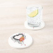 ブラックグランジハートひまわり コースター (側面)