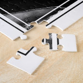 ブラックグランジバラ抽象芸術花の写真 ジグソーパズル (側面)