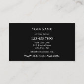 ブラックグランジフィットネスパーソナルトレーナー 名刺 (裏面)