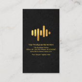 ブラックグランジ金ゴールドサウンドウェーブオーディオエンジニア 名刺 (裏面)