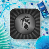 ブラックグランジ10代の若者バースデーパーティープレート ペーパープレート (パーティー)