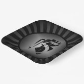 ブラックグランジ10代の若者バースデーパーティープレート ペーパープレート (傾斜あり)