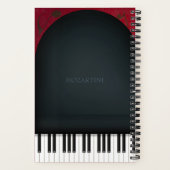 ブラックグランドピアノピアニスト&ミュージシャンカスタムズ ノートブック (裏面)