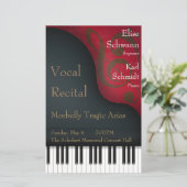 ブラックグランドピアノボーカルリサイタルポスター&プログラム (スタンド正面)