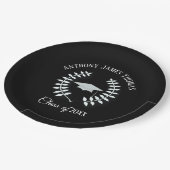 ブラックグラードキャップと葉紙プレート9" ペーパープレート (アングル)