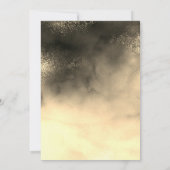 ブラックグラードキャップウォーターカラー金ゴールド卒業パーティー 招待状 (裏面)