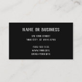 ブラックグリズリーベアーシルエット 名刺 (裏面)