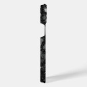 ブラックグリッターとヒョウ印刷 iPhoneケース (右側面)