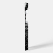 ブラックグリッターとヒョウ印刷 iPhoneケース (左側面)