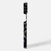 ブラックグリッターとヒョウ印刷 iPhoneケース (右側面)