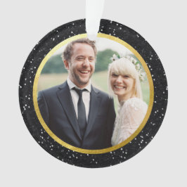 ブラックグリッターと金ゴールド | 休日の写真 オーナメント