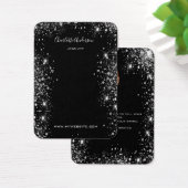 ブラックグリッターのイヤリングジュエリー写真表示カード (デスク)
