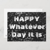 ブラックグリッターアンチ誕生日誕生日カード ポストカード (正面/裏面)