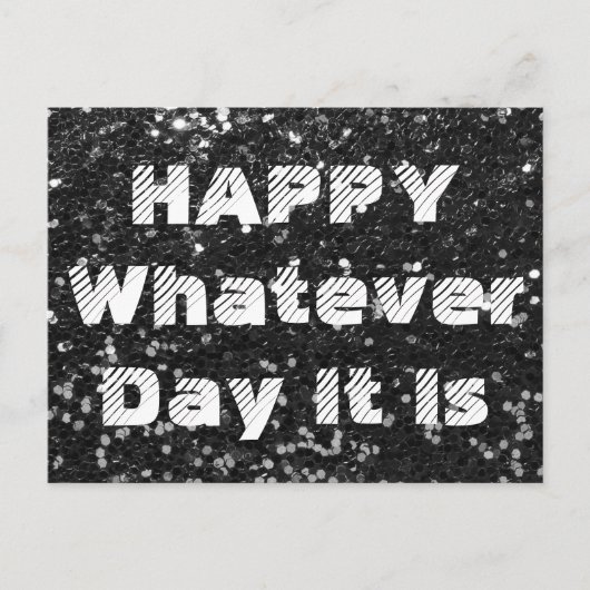 ブラックグリッターアンチ誕生日誕生日カード ポストカード (正面)