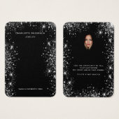 ブラックグリッターイヤリングジュエリー写真表示カード (正面&裏面)