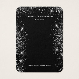 ブラックグリッターイヤリングジュエリー写真表示カード