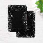 ブラックグリッターイヤリングジュエリー写真表示カード (デスク)