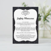 ブラックグリッターインフィニティハート安全対策 エンクロージャーカード (スタンド正面)