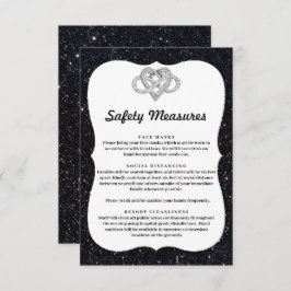 ブラックグリッターインフィニティハート安全対策 エンクロージャーカード