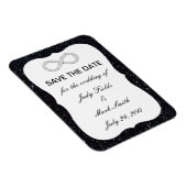 ブラックグリッターインフィニティ日付磁石の保存 マグネット (右側)