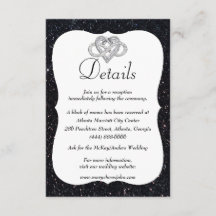 ブラックグリッターインフィニティ結婚ハートの詳細