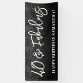 ブラックグリッターカラーブロック40と素晴らしい 横断幕 (縦)