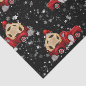 ブラックグリッタークリスマス格言とレッドトラックパイ 薄葉紙 (詳細)