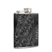 ブラックグリッターグラムきらきら光るメパーソナライズされたタル フラスク (右)