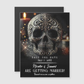 ブラックグリッターグラムスパークルスカルゴシック日付 (正面/裏面)