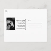 ブラックグリッターグラムスパークルスカルゴシック日付 案内ポストカード (裏面)