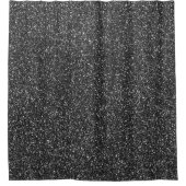 ブラックグリッターグラムスパークル シャワーカーテン (正面)