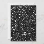 ブラックグリッターシルバーグラムバースデーパーティーAnyイベント 招待状 (裏面)