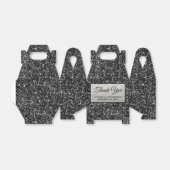 ブラックグリッターシルバー50番誕生日ありがとう フェイバーボックス (折り畳みなし)