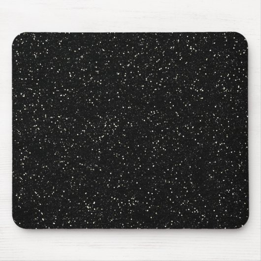 ブラックグリッタースパークルグラフィックアートパターンデザイン マウスパッド (正面)
