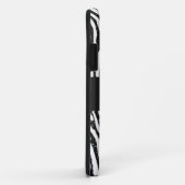 ブラックグリッターゼブラモノグラムiPhone Case-Mate iPhoneケース (裏面/右)