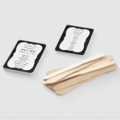 ブラックグリッターダイヤモンドインフィニティ結婚式 プログラムファン ハンドファン (組立なし)