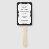 ブラックグリッターダイヤモンドインフィニティ結婚式 プログラムファン ハンドファン (正面)