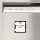 ブラックグリッターダイヤモンドハートは日付磁石を保存 マグネット (インサイチュ (食洗機))