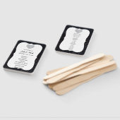 ブラックグリッターダイヤモンドハート結婚式 プログラムファン ハンドファン (組立なし)