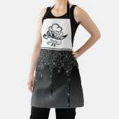 ブラックグリッタードリップスパーソナライズされたエプロン エプロン (インサイチュ)